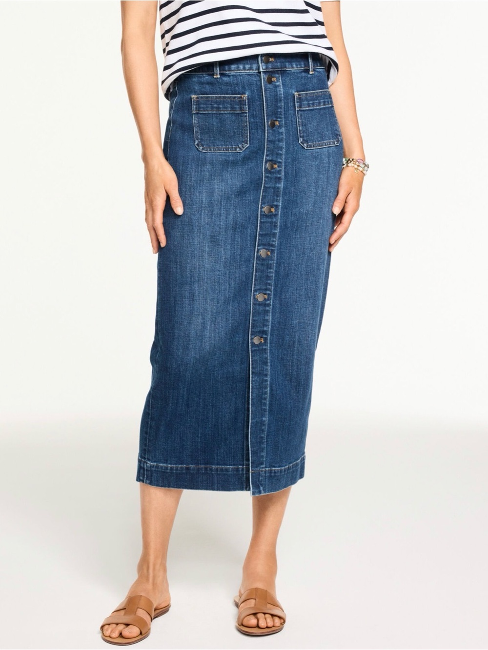 Talbots Denim Midi Skirt - Coronado NWT